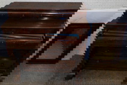 19th Century Mahogany Empire Dresser with Mirror