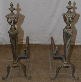 Pair of Brass Andirons