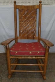 Antique Oak & Rattan Rocker