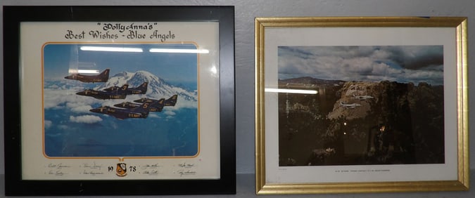 Two Framed Navy Posters