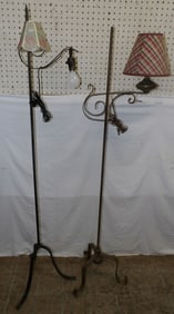 Two Wrought Iron Floor Lamps