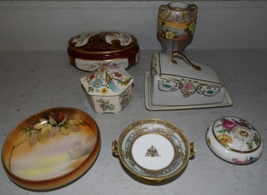 Lot of Hand Painted Porcelain Items, (Some Nippon)