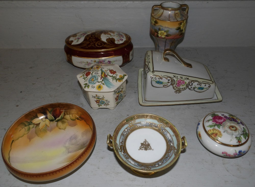 Lot of Hand Painted Porcelain Items, (Some Nippon) (1 of 4)
