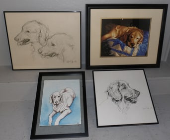 Lot of Framed Drawings & Watercolors