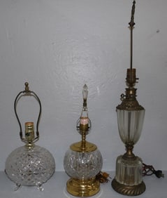 Three Crystal Lamps