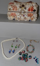 Seashell Covered Dresser Box