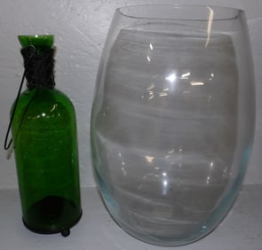 Glass Vase & Candleholder