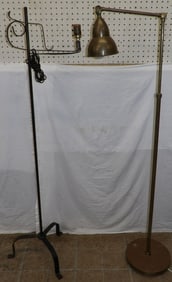 Wrought Iron Floor Lamp & Brass Floor Lamp