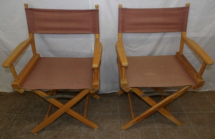 Two Maple Director's Chairs
