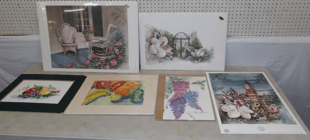 Lot of Unframed Art