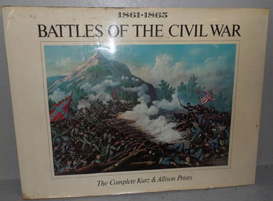 Large Book Entitled Battles of the Civil War, Complete Kurz & Allison Prints