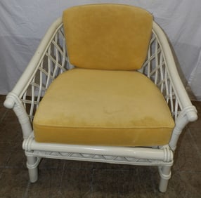 Painted Rattan Club Chair