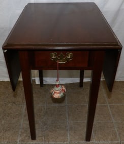 Cherry Pembroke Table with One Drawer