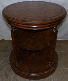 Painted Resin Revolving Round Book Stand