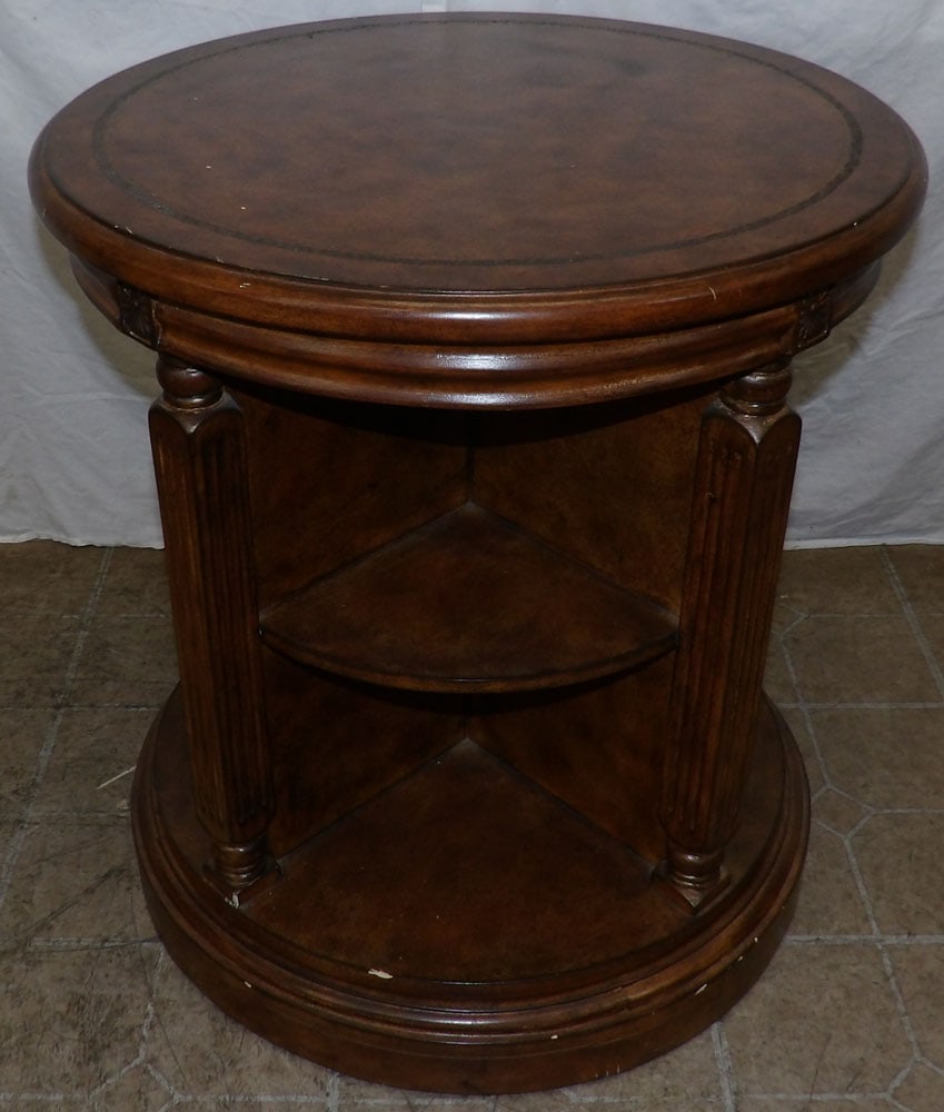 Painted Resin Revolving Round Book Stand  (1 of 5)