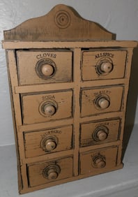 Painted Wood Spice Cabinet