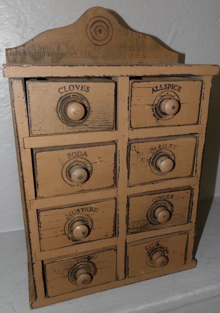 Painted Wood Spice Cabinet  (1 of 5)
