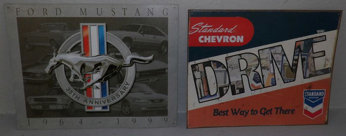 Two Painted Metal Signs