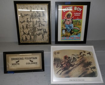 Lot of Black Americana Framed Prints
