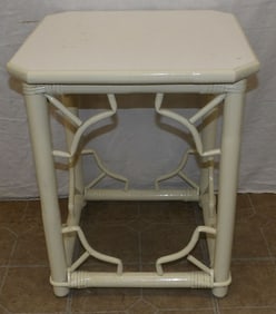 Painted Rattan Stand