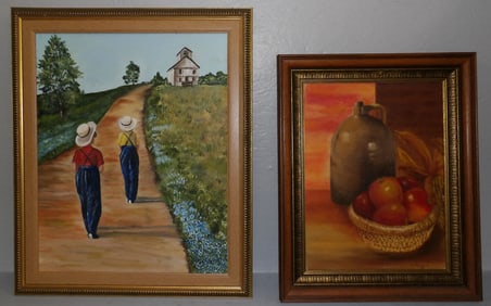 Framed Oil on Canvas Oil on Board Paintings