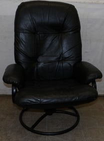 Mid Century Modern Leather Upholstered Recliner