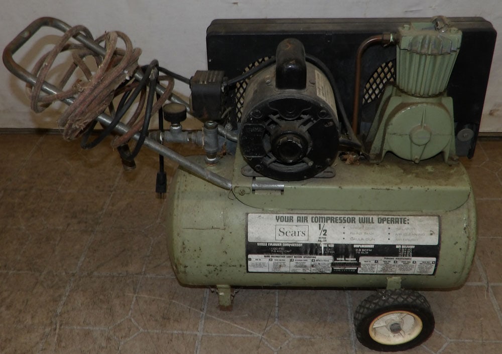 Vintage Sears 1/2 H.P. Air Compressor (1 of 5)