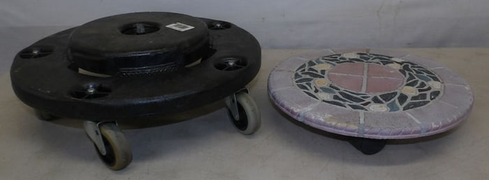 Two Rolling Plant Stands