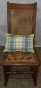 Antique Oak & Cane Rocker