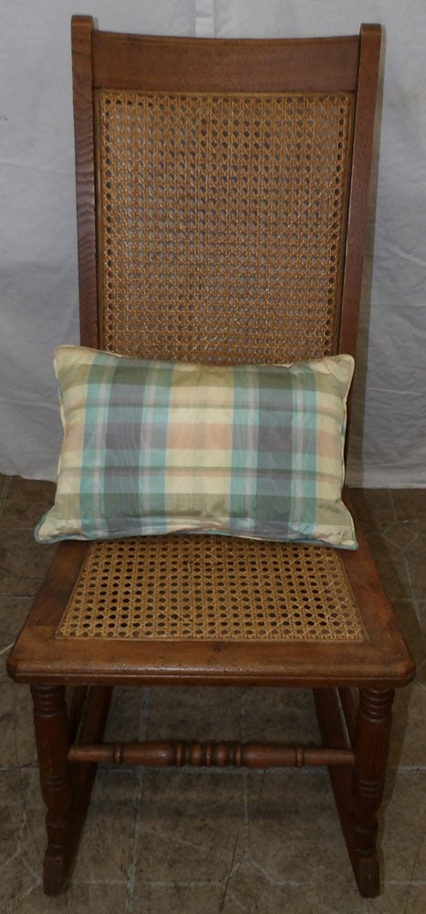 Antique Oak & Cane Rocker  (1 of 6)