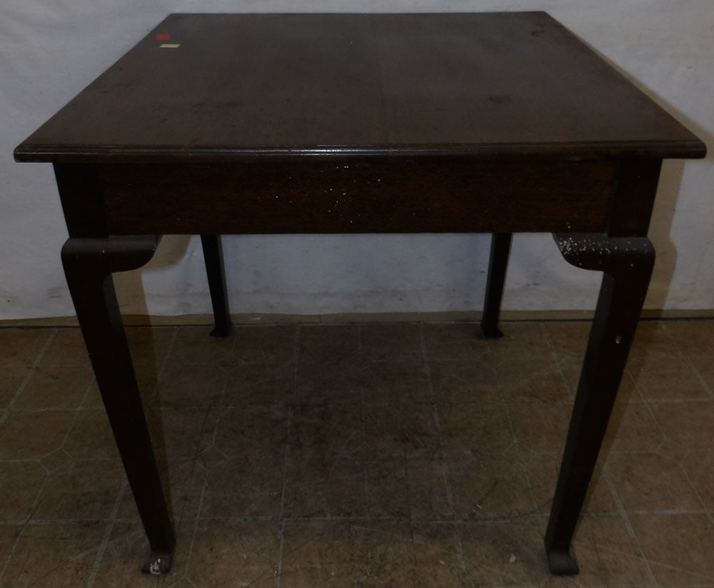 Mahogany Game Table with Secret Drawer Compartment (1 of 3)