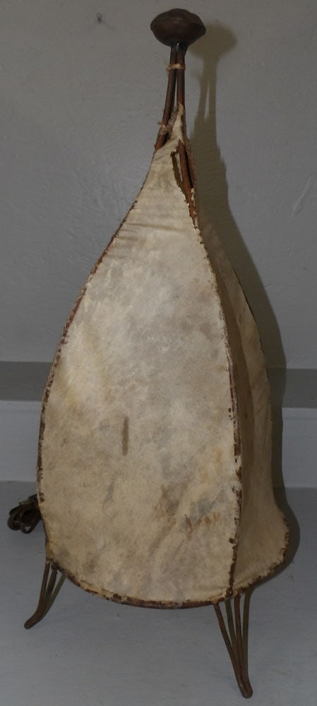 Metal & Animal Hyde Lamp (1 of 3)