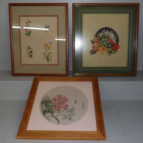 Three Framed Needleworks