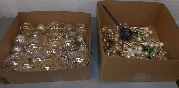 lot of Christmas ornaments
