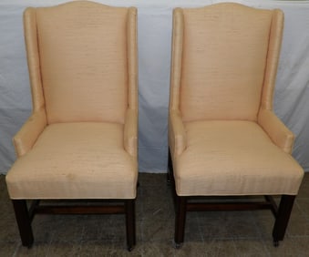 pair of mahogany and upholstered chairs