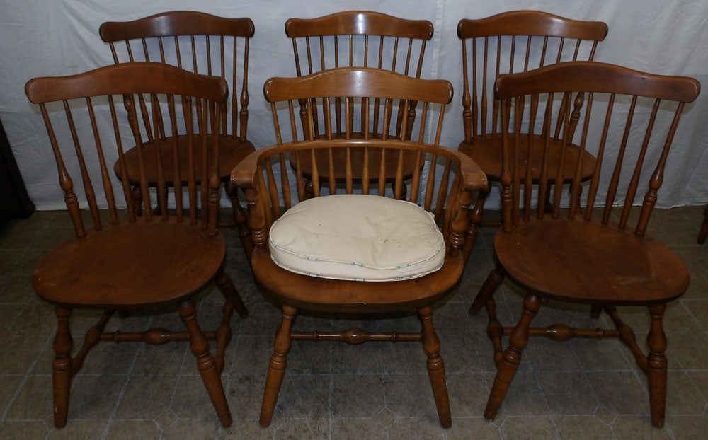 set of 6 maple dining chairs by Bent Brothers Inc. (1 of 5)