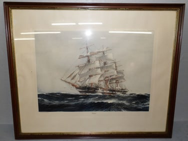 framed ships print