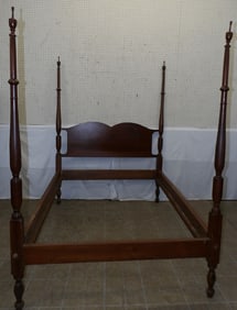 mahogany full size bed with rails