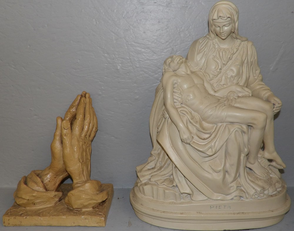 2 painted ceramic sculptures  (1 of 7)