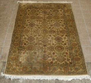 6'2" by 4' 1" hand made Oriental rug