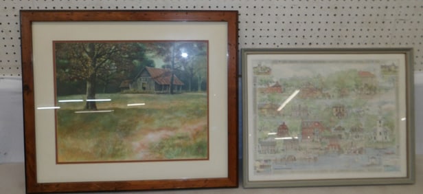 2 framed prints
