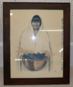 framed Native American prints