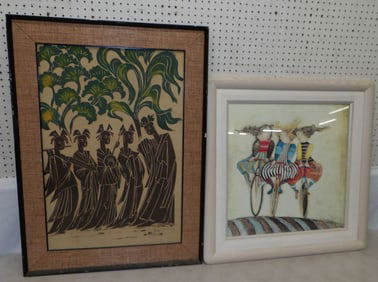 2 framed prints