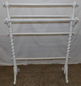 painted wood towel rack