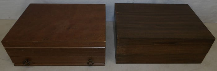 Two Cherry Flatware Boxes