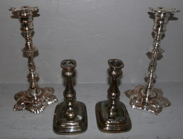 Two Pairs of Sheffield Candlesticks