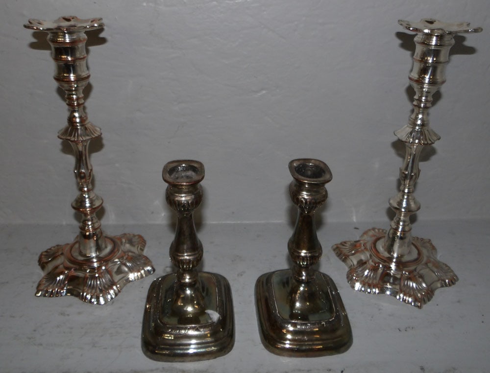 Two Pairs of Sheffield Candlesticks  (1 of 4)