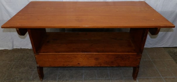 Antique Pine Hutch Table