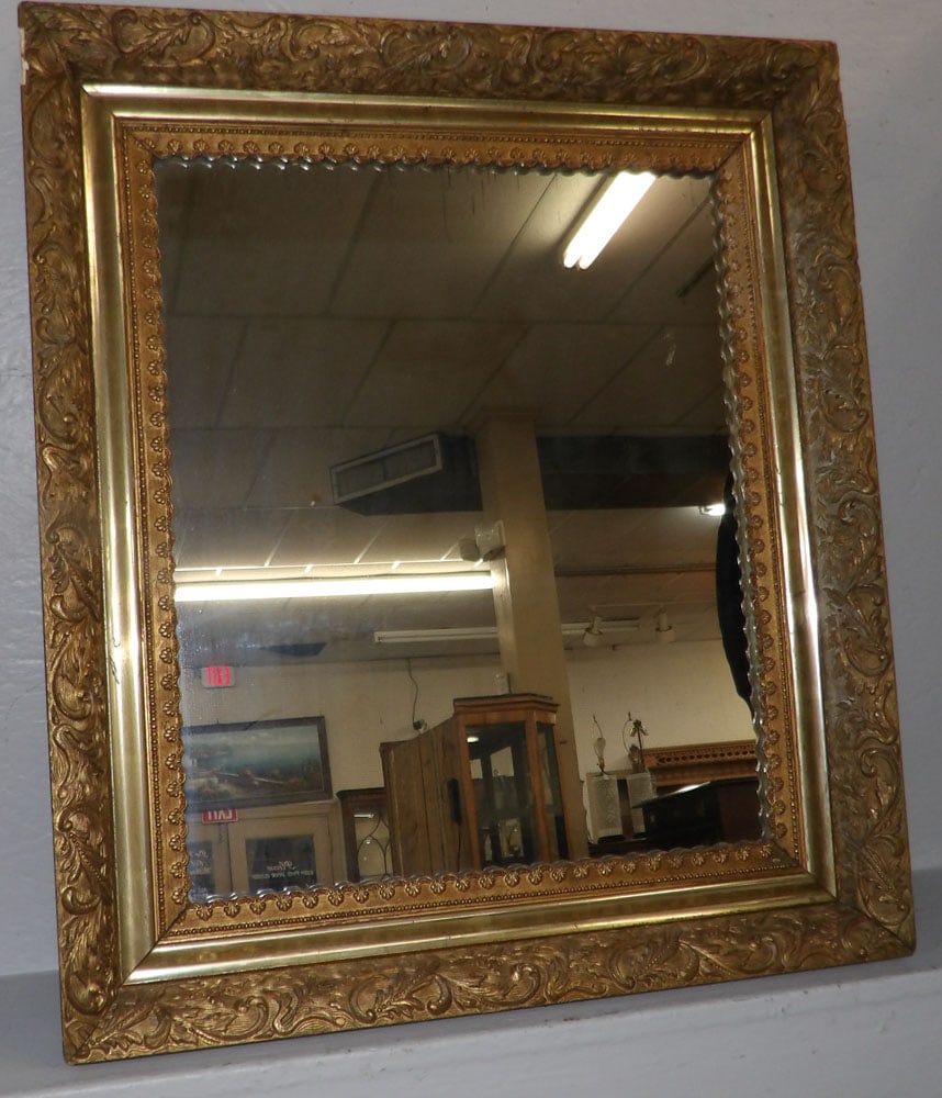 Antique Gilded Frame Mirror  (1 of 3)