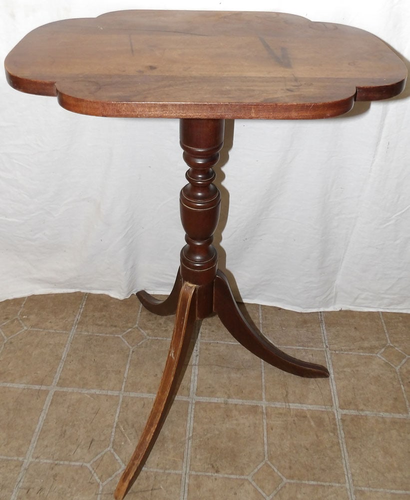 Antique Mahogany Tilt Top Candle Stand : Antique Mahogany Tilt Top Candle Stand . 29 3/4" H 22" W 16" D